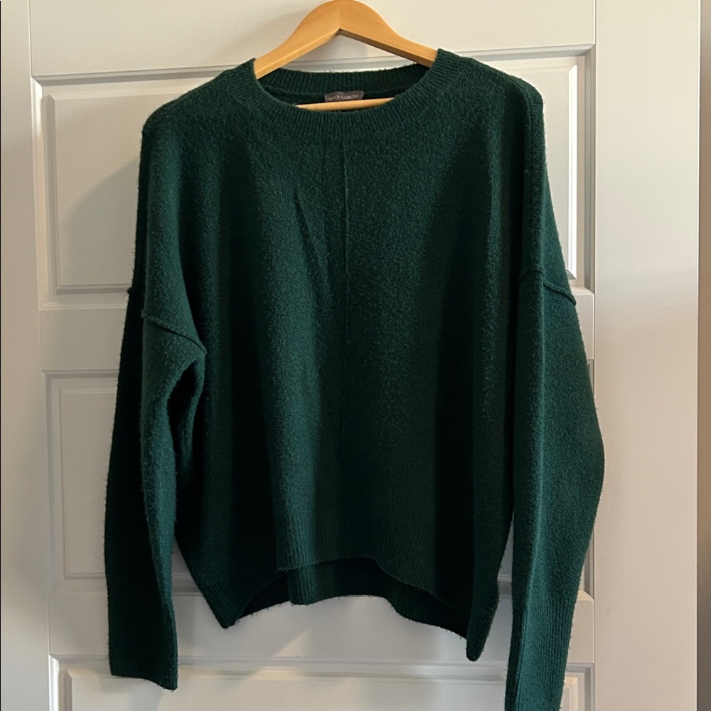Vince Camuto Deep Green Crew Neck Sweater